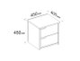 Hanah Home Mesita de Noche Moderna Blanca 2 Cajones, 45x45x40 cm